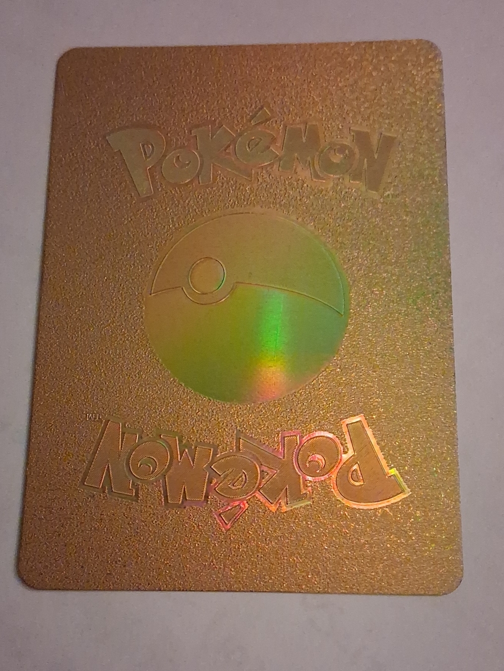 Holographic Gold Trading Card Back - Gold